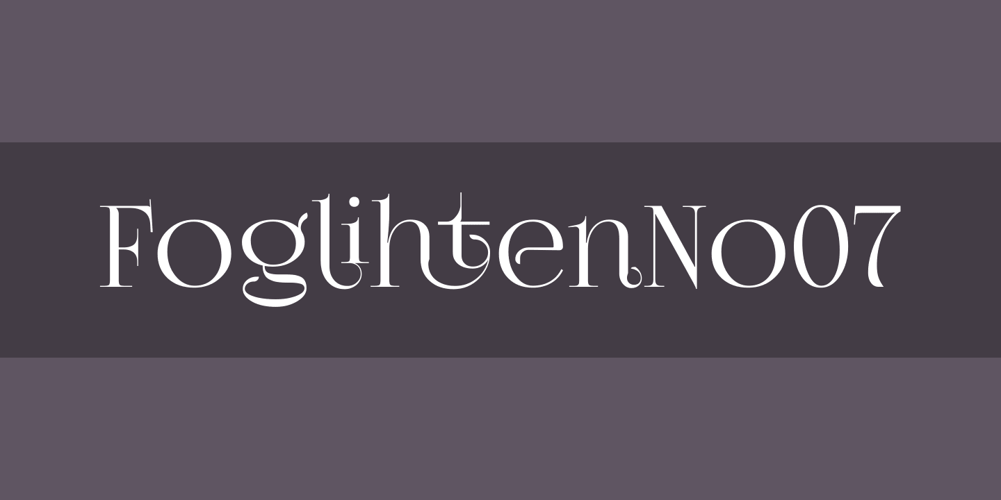 Пример шрифта FoglihtenNo07 Regular